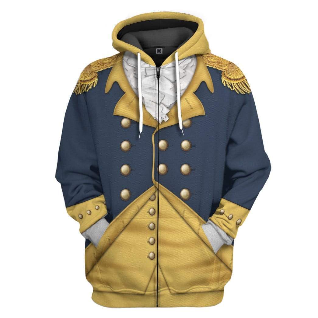 Klothek 3D General George Washington Custom Hoodie Apparel | Price in USA, Best Quality