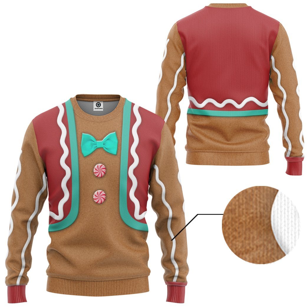 Klothek 3D Gingerbread Man Custom Tshirt | Price in USA, Best Quality