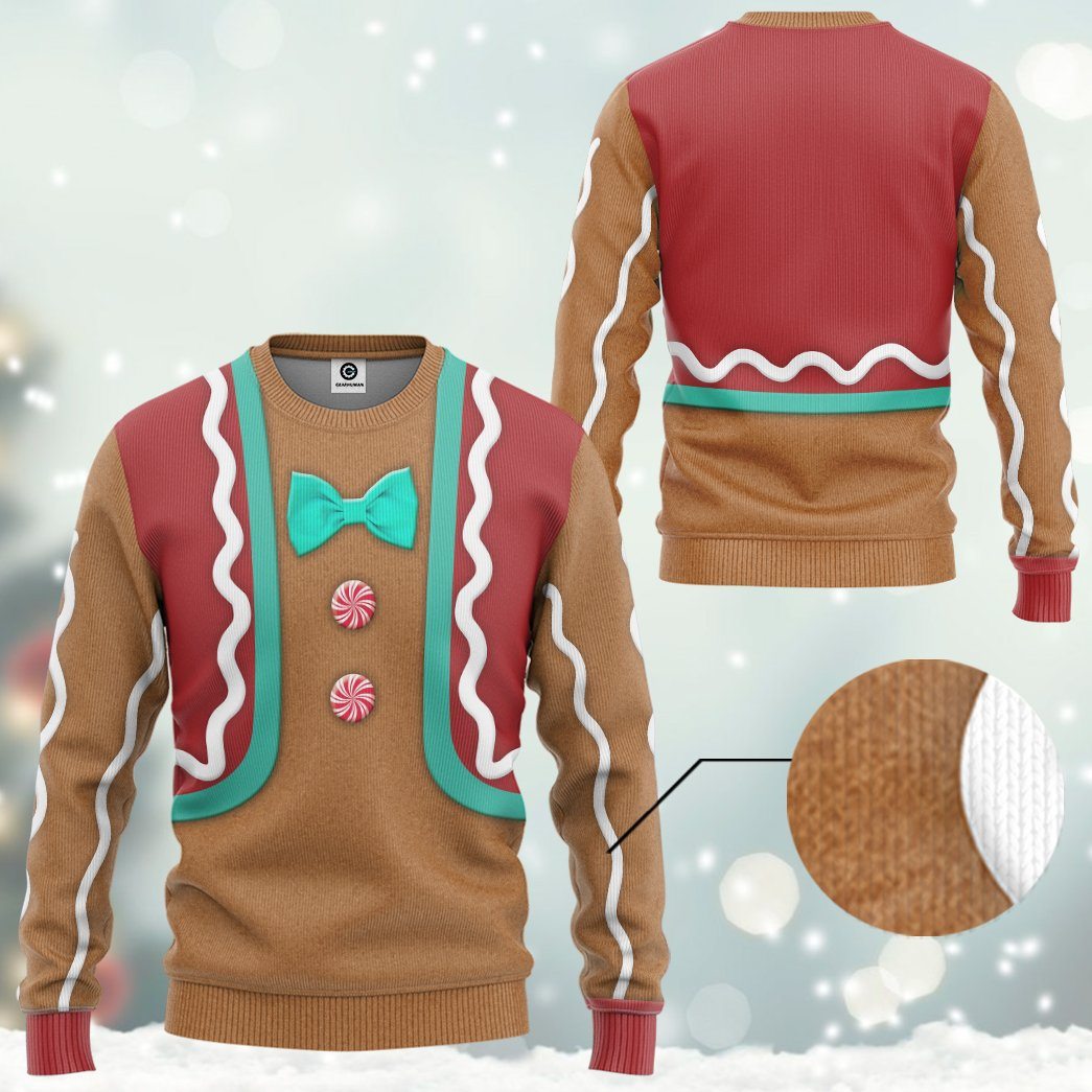 Klothek 3D Gingerbread Man Custom Tshirt | Price in USA, Best Quality