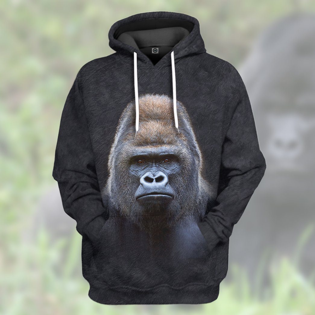 Klothek 3D Gorilla Front And Back Tshirt Hoodie Apparel | Price in USA, Best Quality