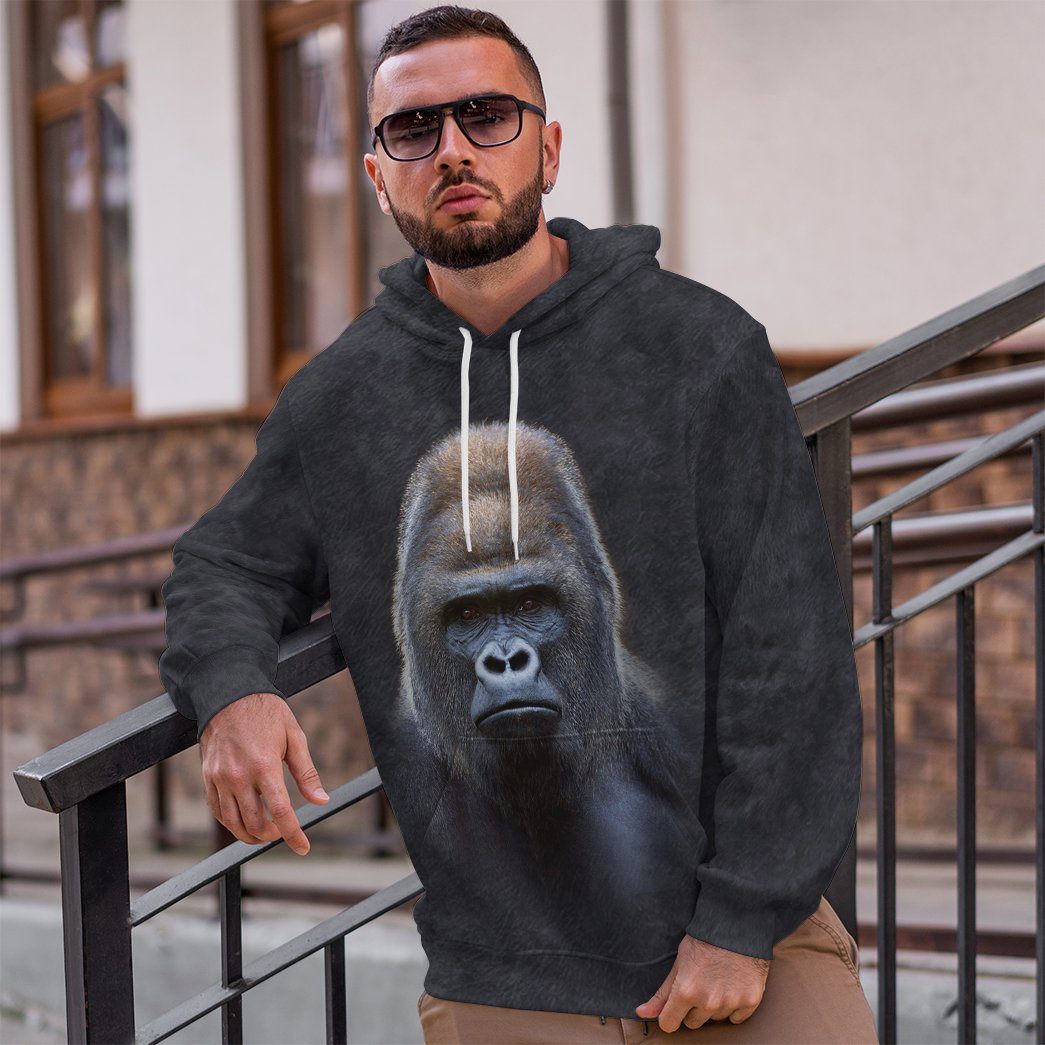 Klothek 3D Gorilla Front And Back Tshirt Hoodie Apparel | Price in USA, Best Quality