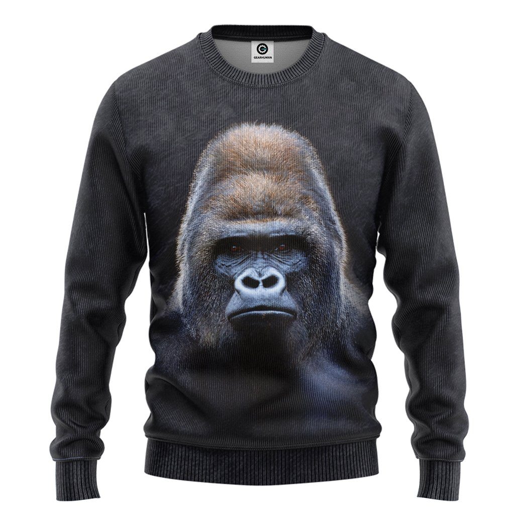 Klothek 3D Gorilla Front And Back Tshirt Hoodie Apparel | Price in USA, Best Quality