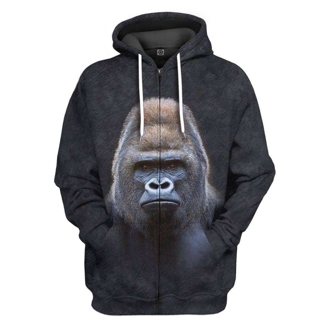 Klothek 3D Gorilla Front And Back Tshirt Hoodie Apparel | Price in USA, Best Quality