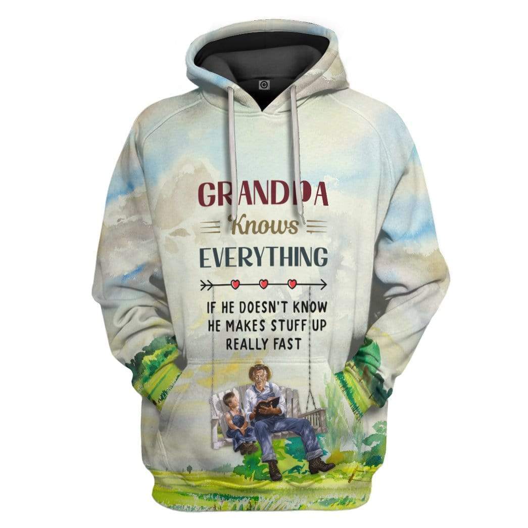 Gearhuman 3D Grandpa Knows Everything Custom Hoodie Apparel | Price in USA, Best Quality