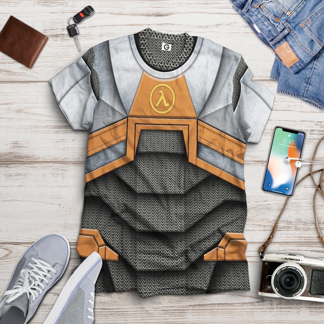 Klothek 3D Half life Dr Gordon Freeman Tshirt Hoodie Apparel | Price in USA, Best Quality