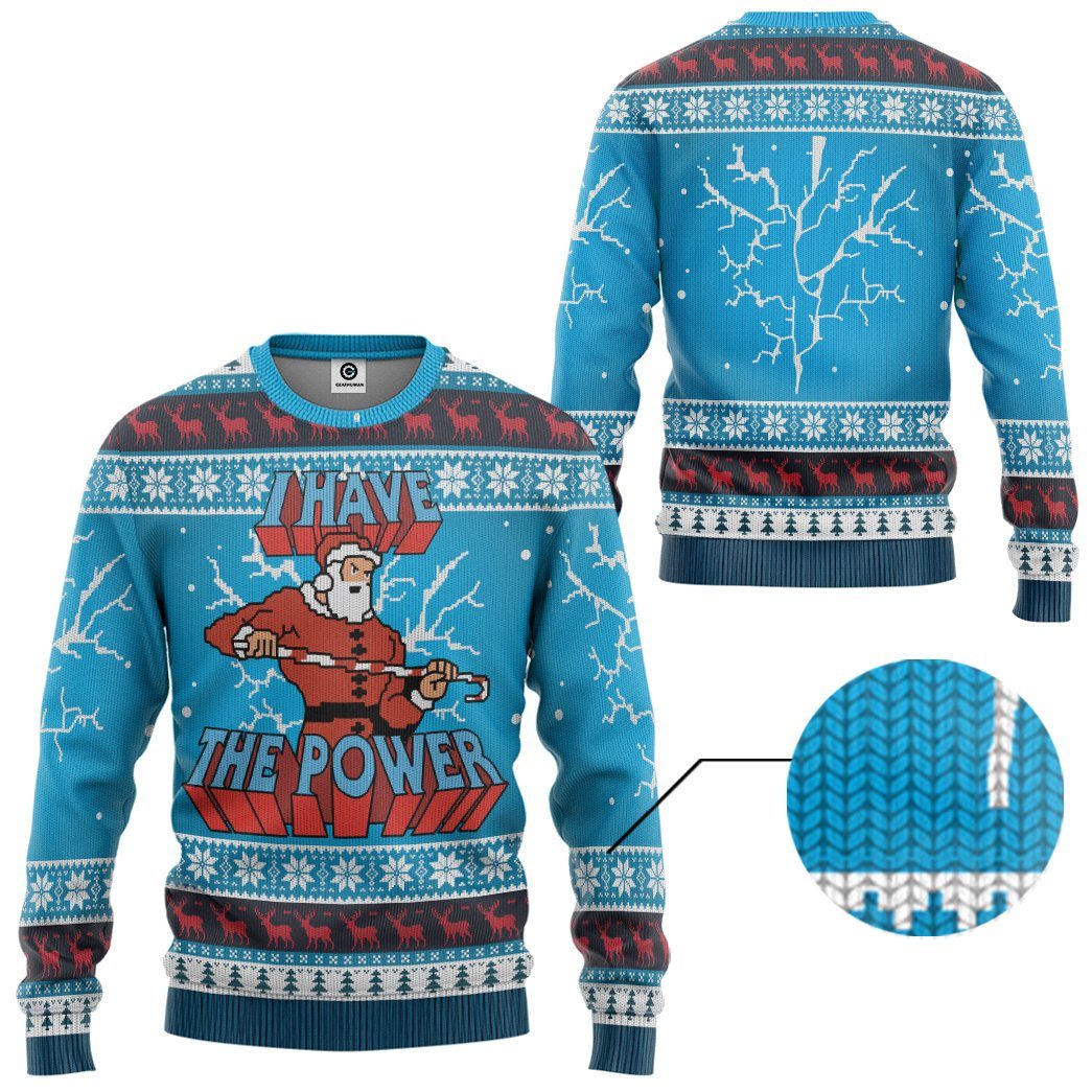 Klothek 3D I Have The Power Ugly Christmas Sweater Custom Tshirt Ho | Price in USA, Best Quality