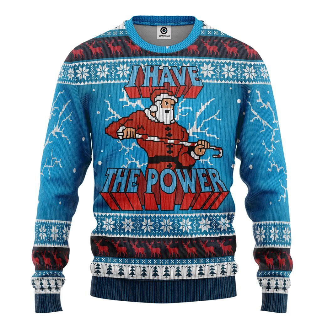 Klothek 3D I Have The Power Ugly Christmas Sweater Custom Tshirt Ho | Price in USA, Best Quality