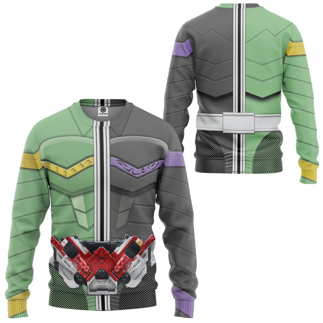 Klothek 3D Kamen Rider W Cyclone Joker Form Tshirt Hoodie Apparel | Price in USA, Best Quality