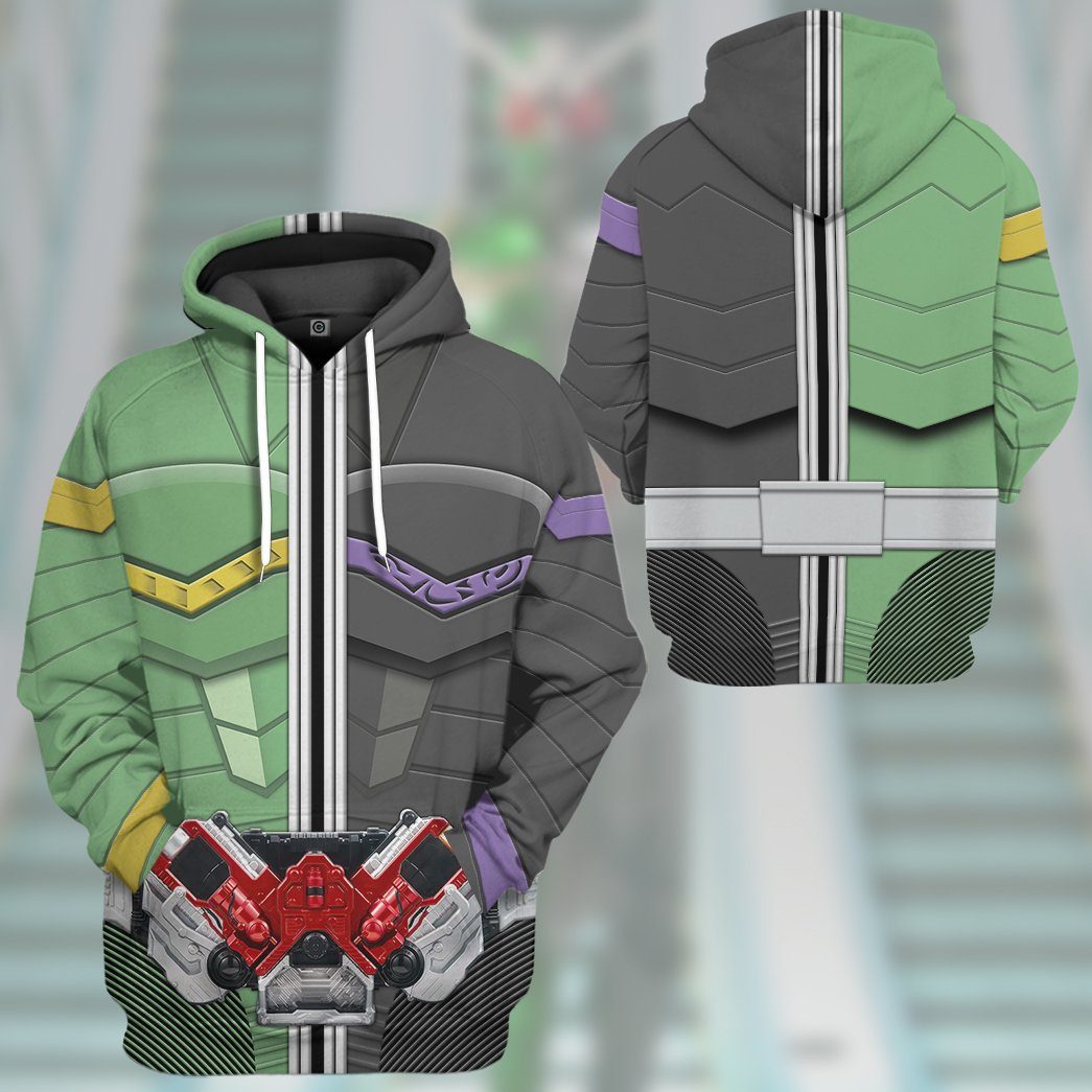 Klothek 3D Kamen Rider W Cyclone Joker Form Tshirt Hoodie Apparel | Price in USA, Best Quality