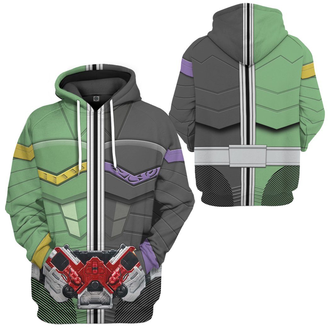 Klothek 3D Kamen Rider W Cyclone Joker Form Tshirt Hoodie Apparel | Price in USA, Best Quality