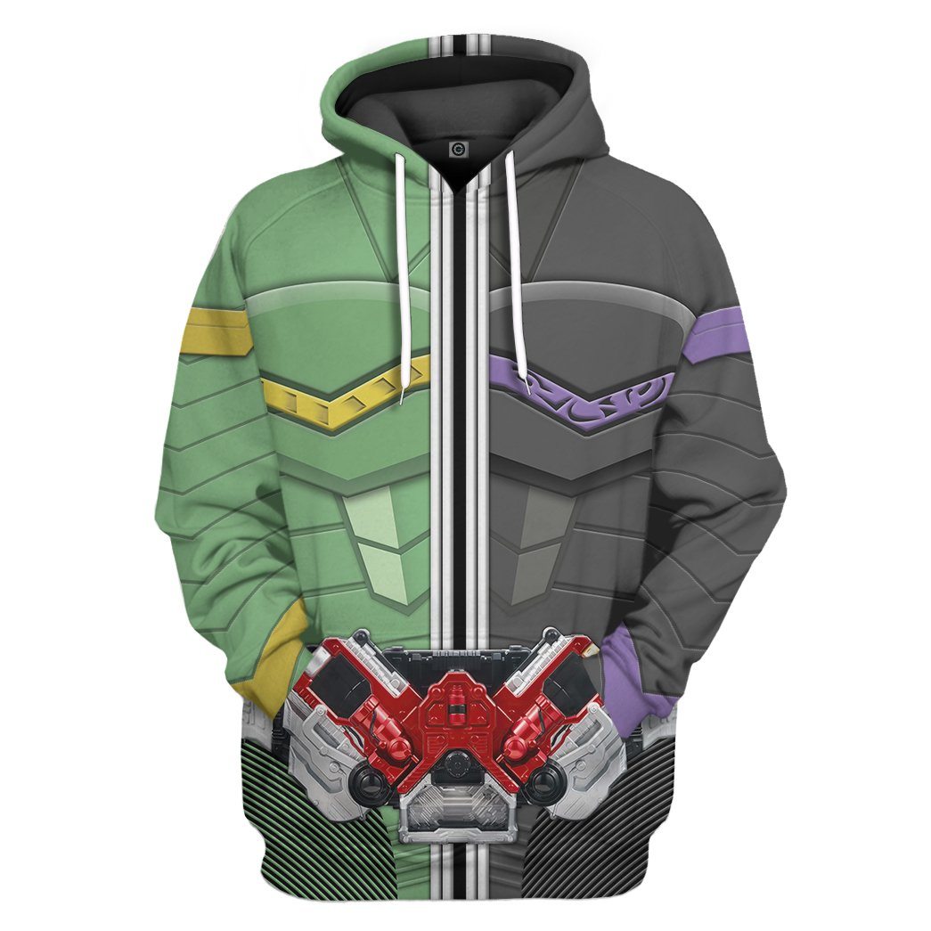 Klothek 3D Kamen Rider W Cyclone Joker Form Tshirt Hoodie Apparel | Price in USA, Best Quality