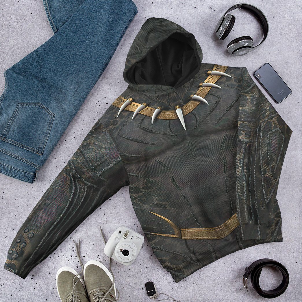 Klothek 3D Killmonger Golden Jaguar Custom Hoodie Apparel | Price in USA, Best Quality