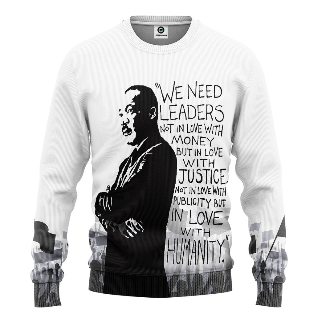 Klothek 3D Martin Luther King We Need Leaders Not In Love With Mone | Price in USA, Best Quality