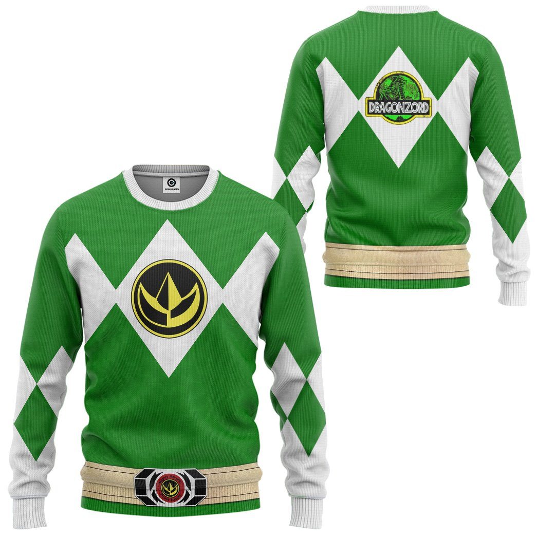 Klothek 3D Mighty Morphin Power Ranger Green Tshirt Hoodie Apparel | Price in USA, Best Quality