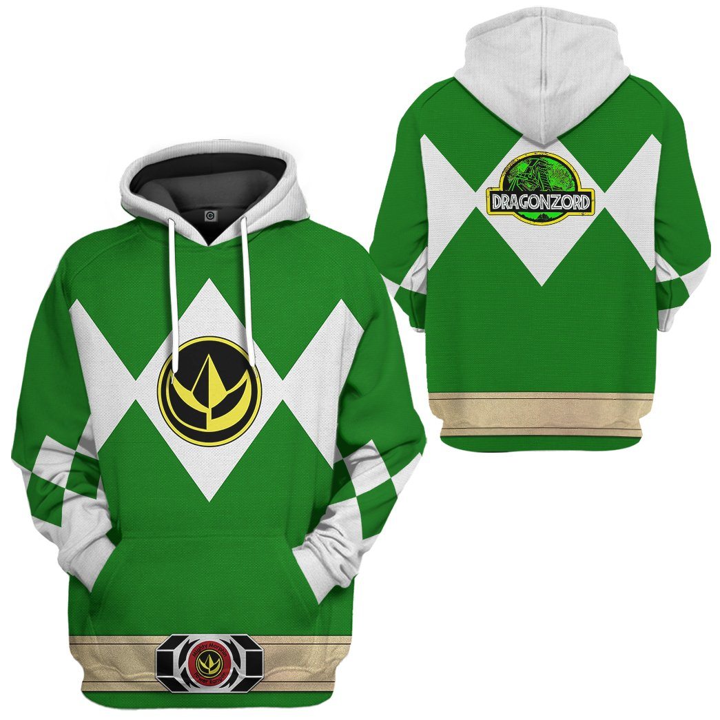 Klothek 3D Mighty Morphin Power Ranger Green Tshirt Hoodie Apparel | Price in USA, Best Quality