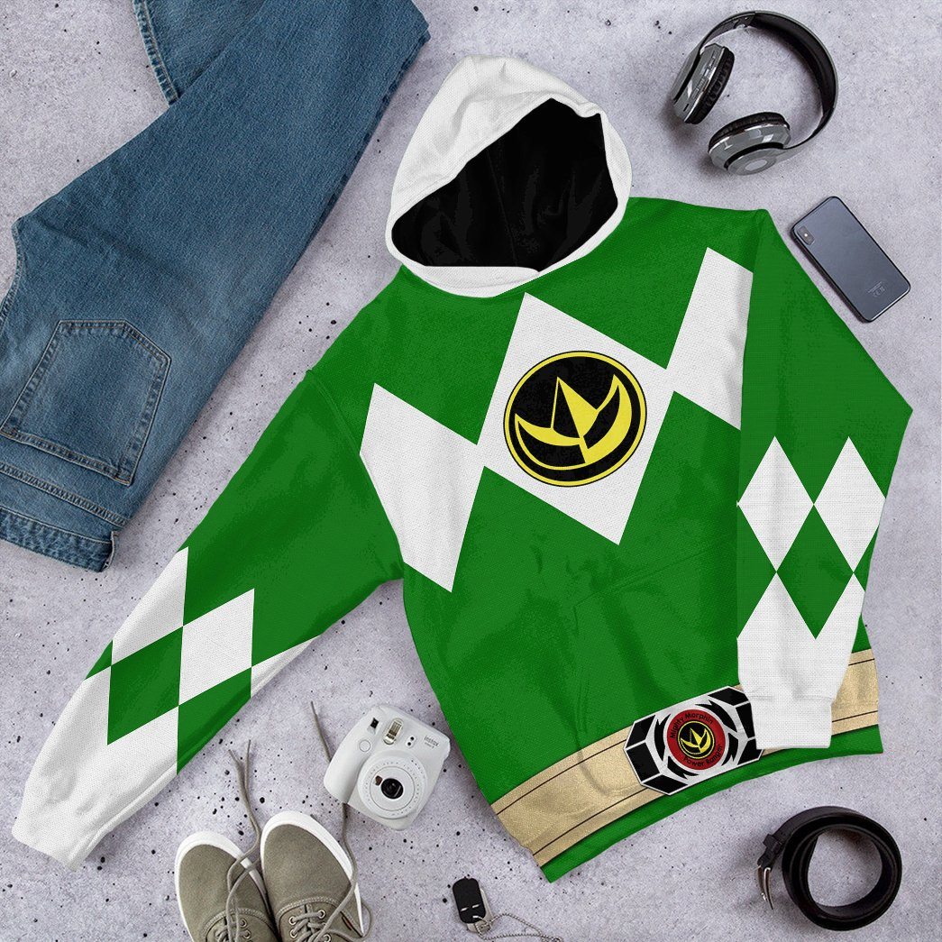 Klothek 3D Mighty Morphin Power Ranger Green Tshirt Hoodie Apparel | Price in USA, Best Quality