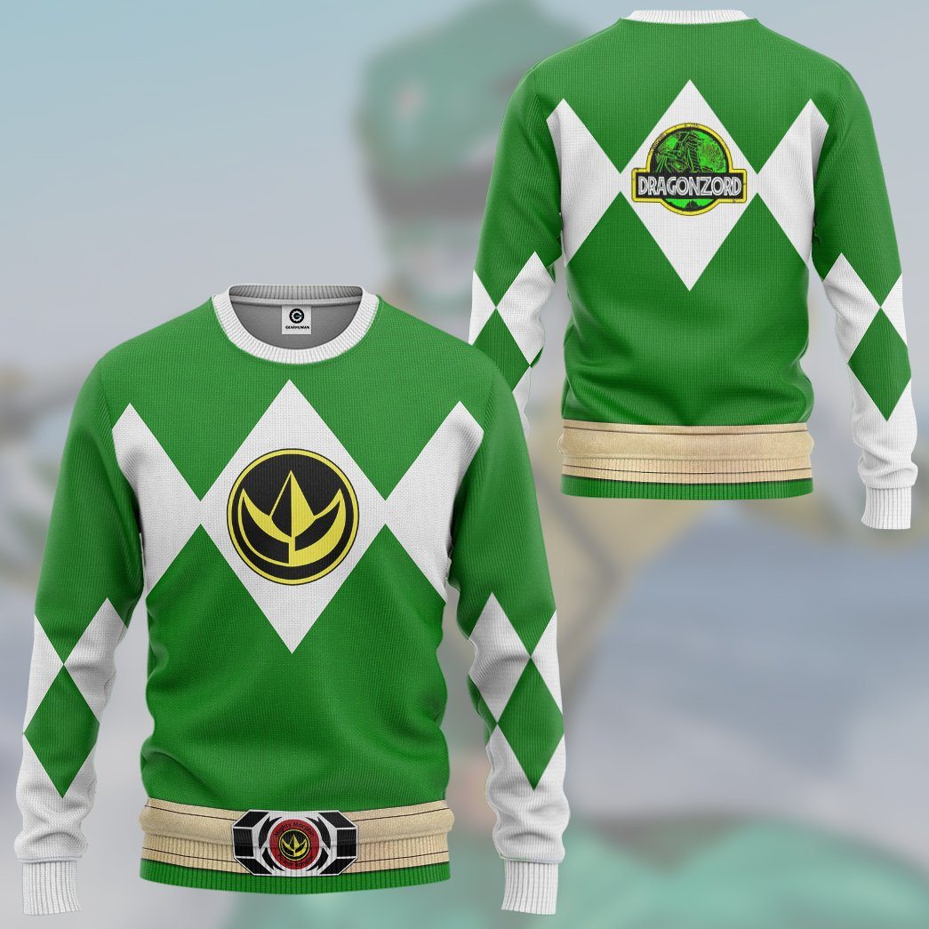 Klothek 3D Mighty Morphin Power Ranger Green Tshirt Hoodie Apparel | Price in USA, Best Quality