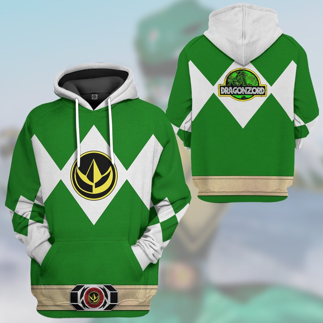 Klothek 3D Mighty Morphin Power Ranger Green Tshirt Hoodie Apparel | Price in USA, Best Quality