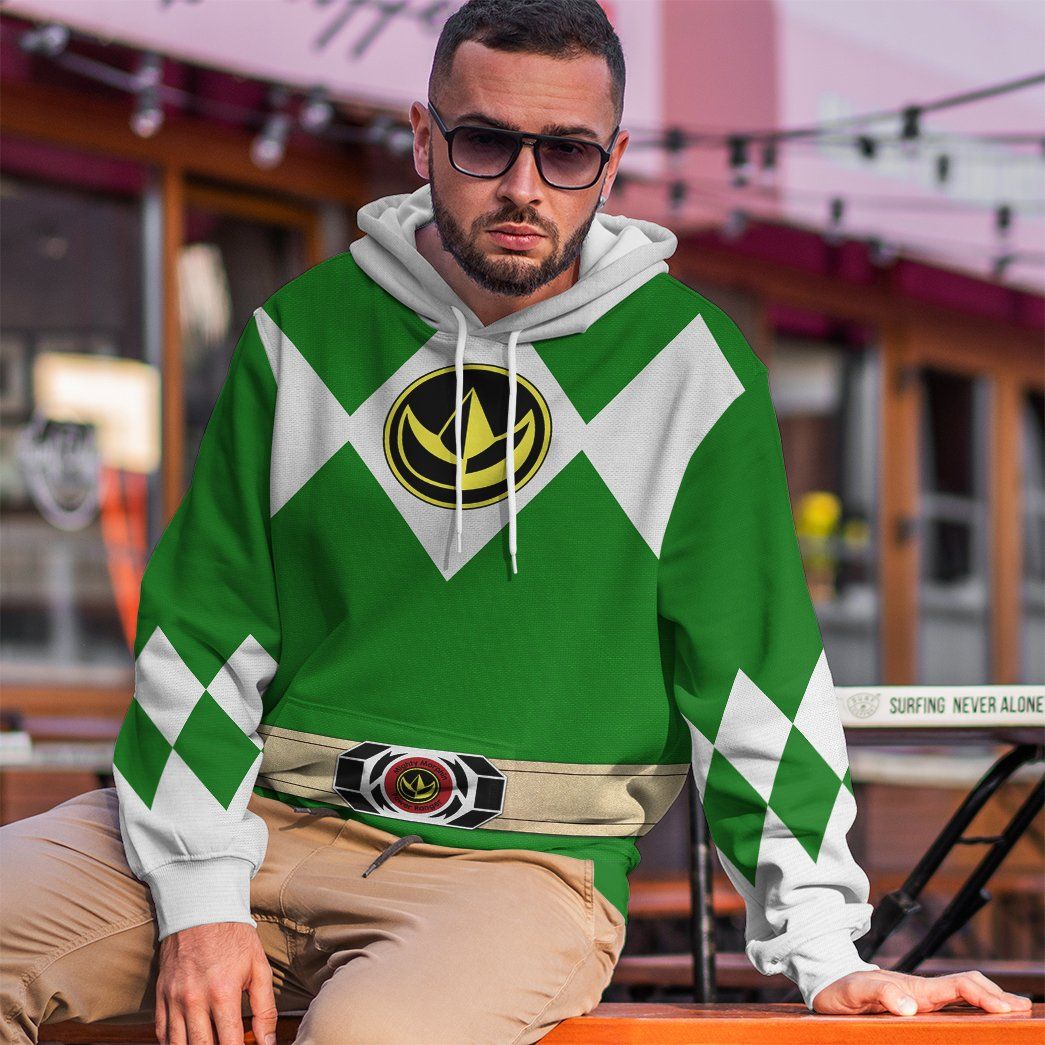 Klothek 3D Mighty Morphin Power Ranger Green Tshirt Hoodie Apparel | Price in USA, Best Quality