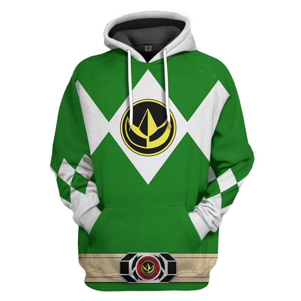 Klothek 3D Mighty Morphin Power Ranger Green Tshirt Hoodie Apparel | Price in USA, Best Quality