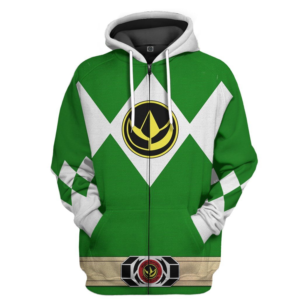 Klothek 3D Mighty Morphin Power Ranger Green Tshirt Hoodie Apparel | Price in USA, Best Quality