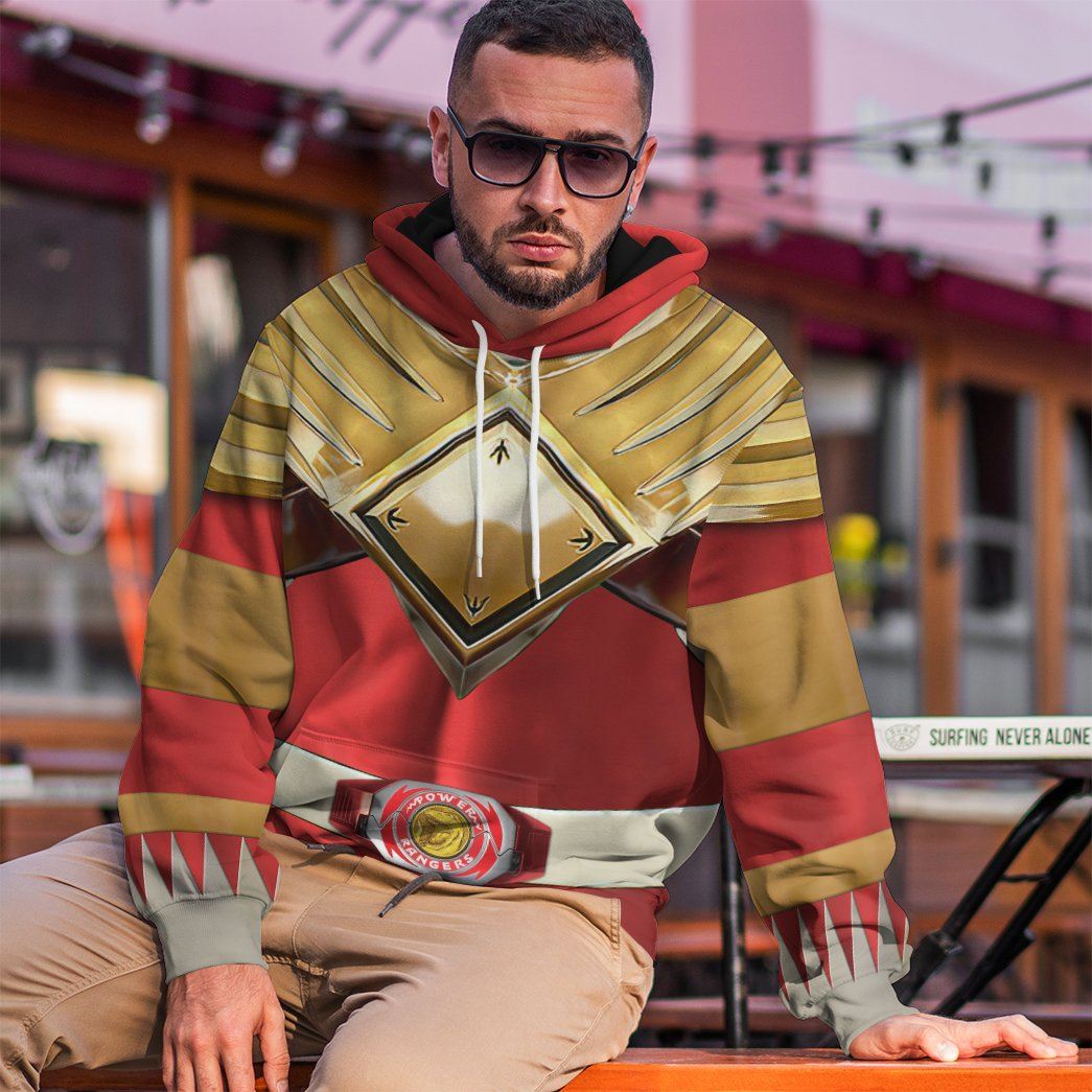 Klothek 3D Mighty Morphin Red 2 Power Rangers Custom Hoodie Apparel | Price in USA, Best Quality