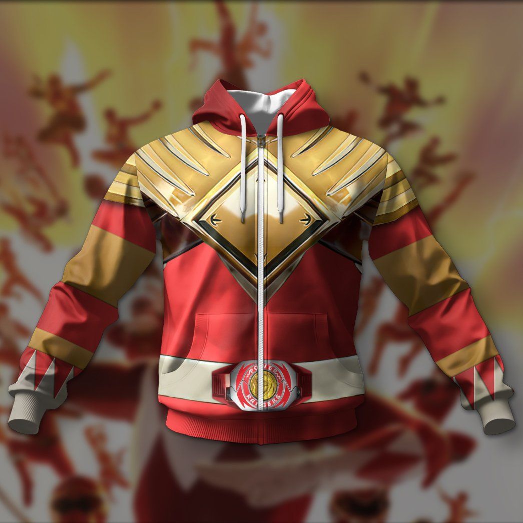 Klothek 3D Mighty Morphin Red 2 Power Rangers Custom Hoodie Apparel | Price in USA, Best Quality