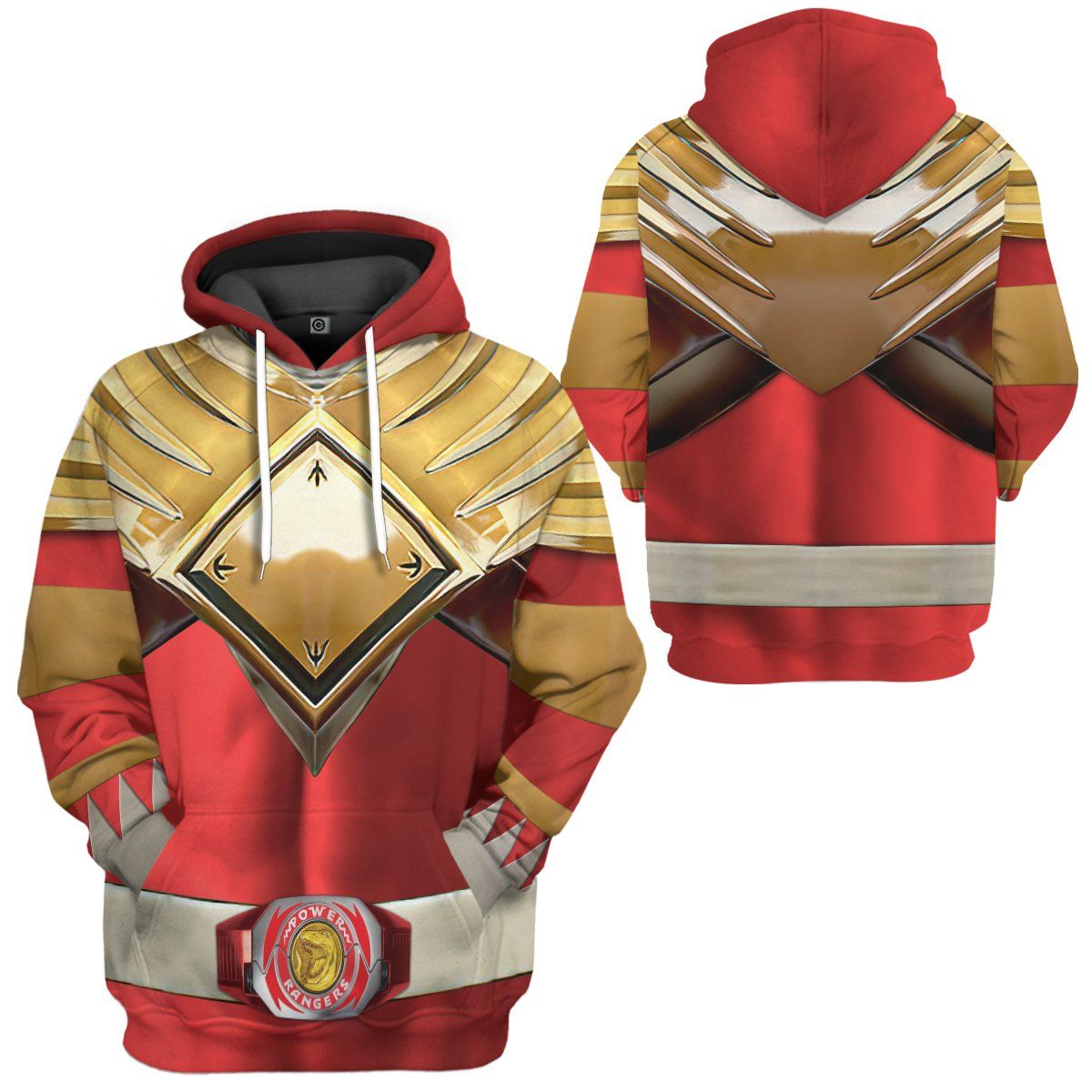 Klothek 3D Mighty Morphin Red 2 Power Rangers Custom Hoodie Apparel | Price in USA, Best Quality