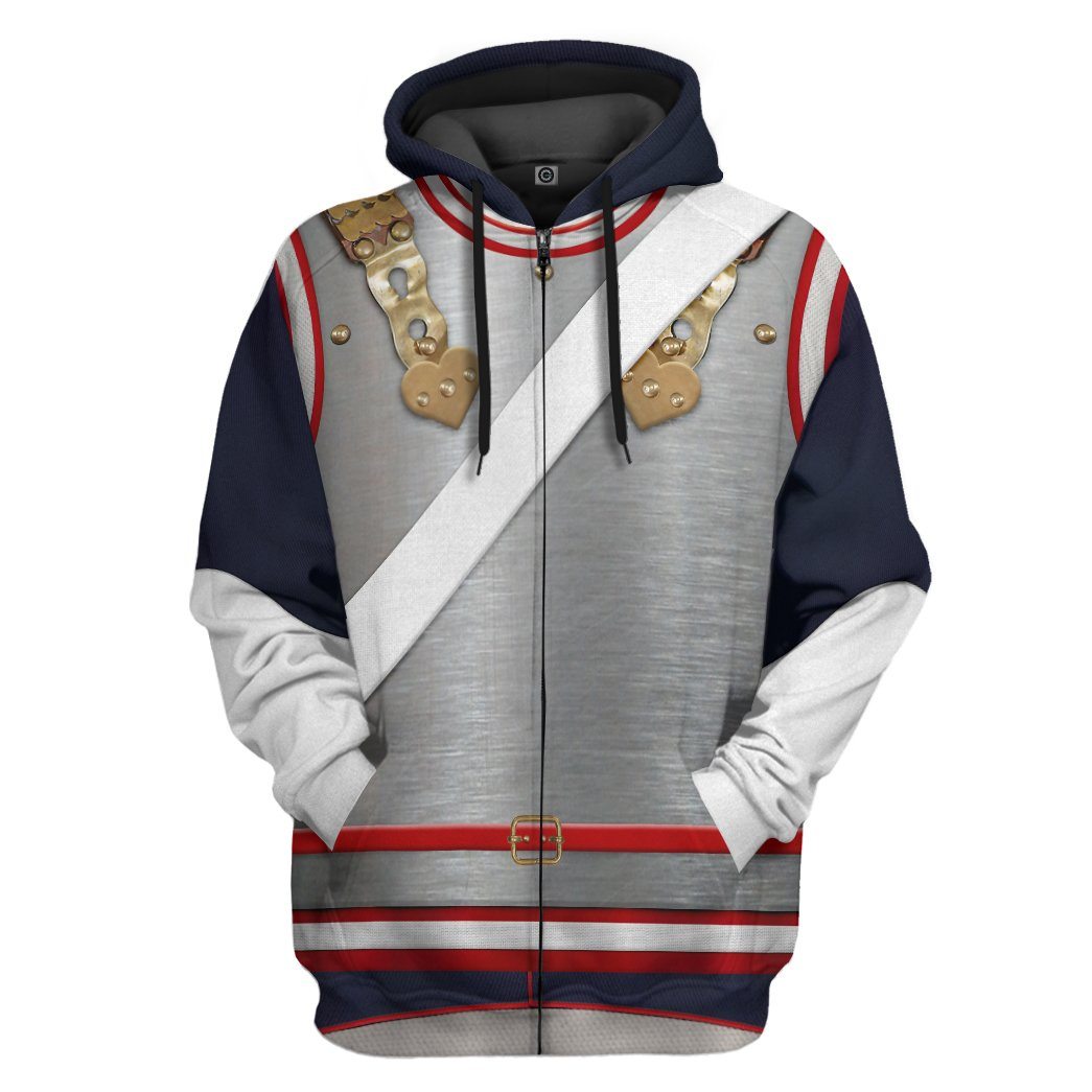 Klothek 3D Napoleonic French Heavy Cavalry Custom Hoodie Apparel | Price in USA, Best Quality