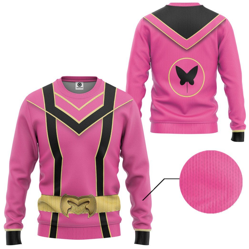 Klothek 3D Pink Power Rangers Mystic Force Tshirt Hoodie Apparel | Price in USA, Best Quality