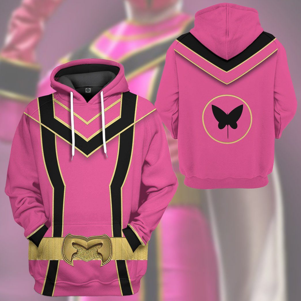 Klothek 3D Pink Power Rangers Mystic Force Tshirt Hoodie Apparel | Price in USA, Best Quality