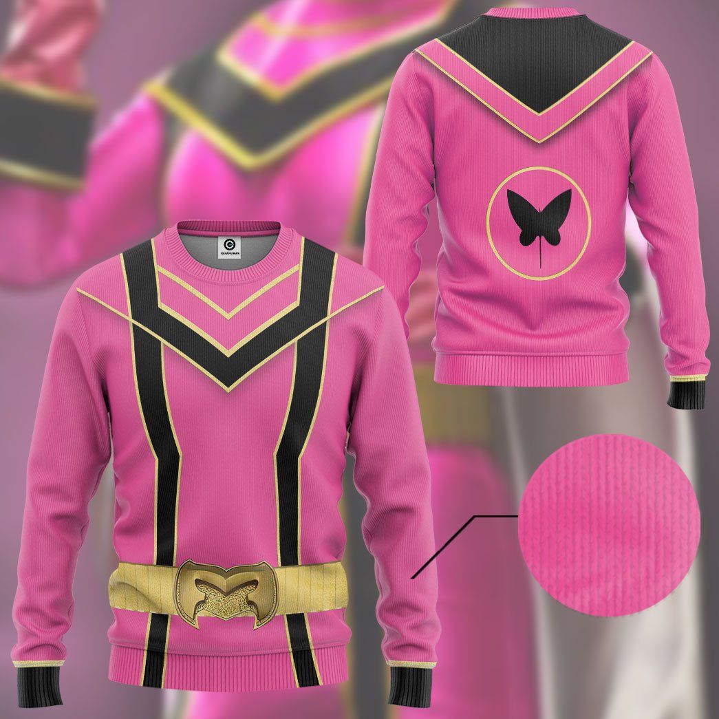 Klothek 3D Pink Power Rangers Mystic Force Tshirt Hoodie Apparel | Price in USA, Best Quality