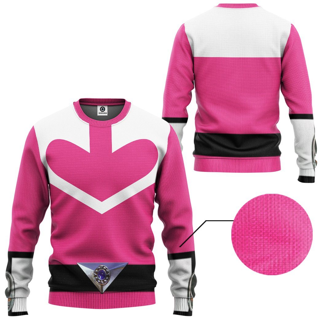 Klothek 3D Pink Power Rangers Time Force Tshirt Hoodie Apparel | Price in USA, Best Quality