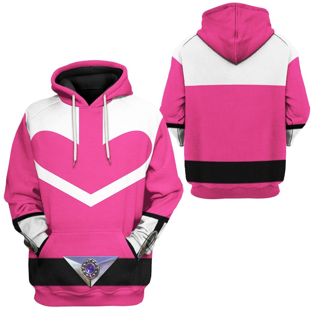 Klothek 3D Pink Power Rangers Time Force Tshirt Hoodie Apparel | Price in USA, Best Quality