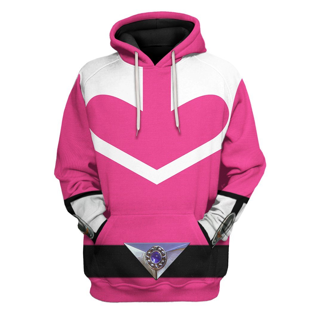 Klothek 3D Pink Power Rangers Time Force Tshirt Hoodie Apparel | Price in USA, Best Quality