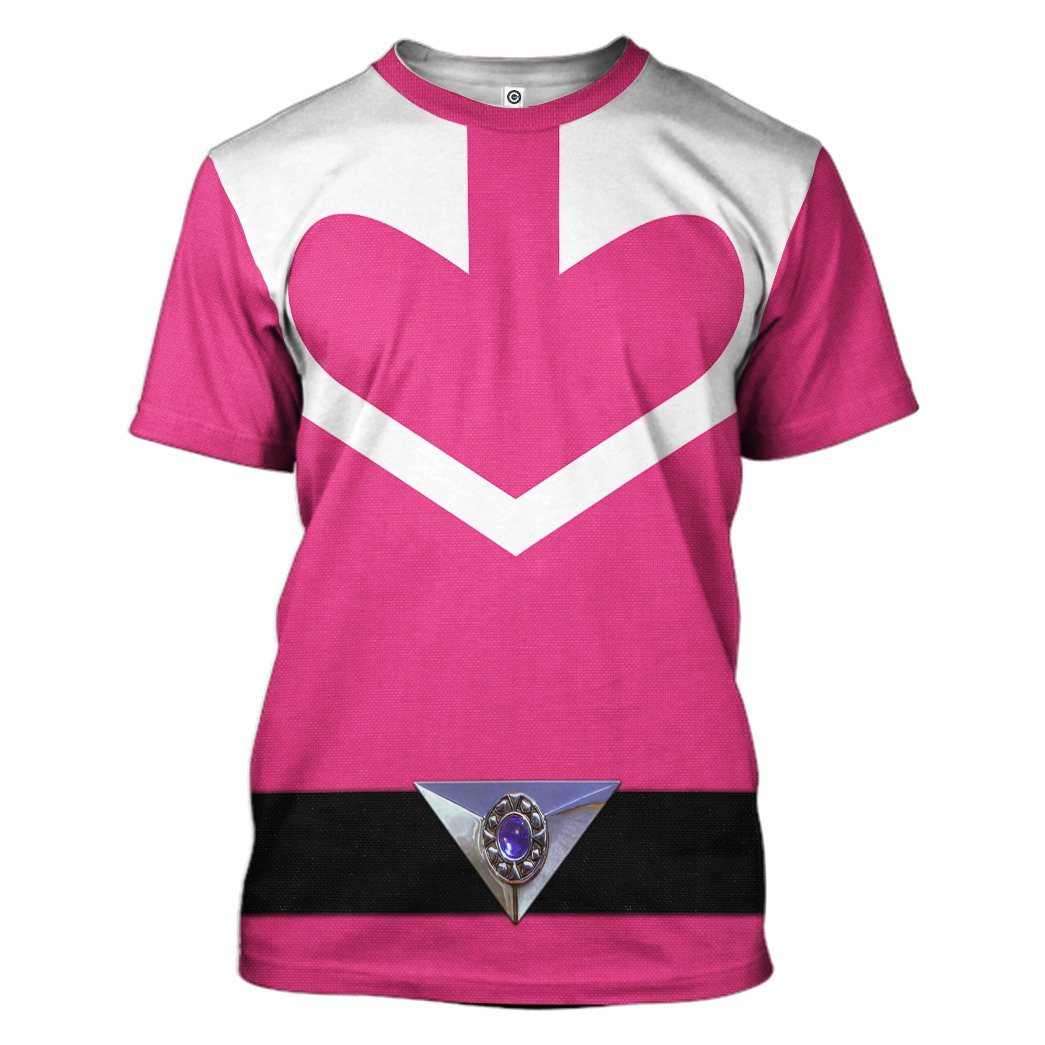 Klothek 3D Pink Power Rangers Time Force Tshirt Hoodie Apparel | Price in USA, Best Quality