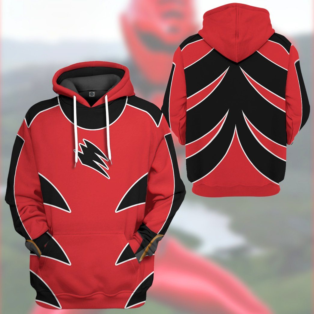 Klothek 3D Power Ranger Jungle Fury Red Ranger Tshirt Hoodie Appare | Price in USA, Best Quality