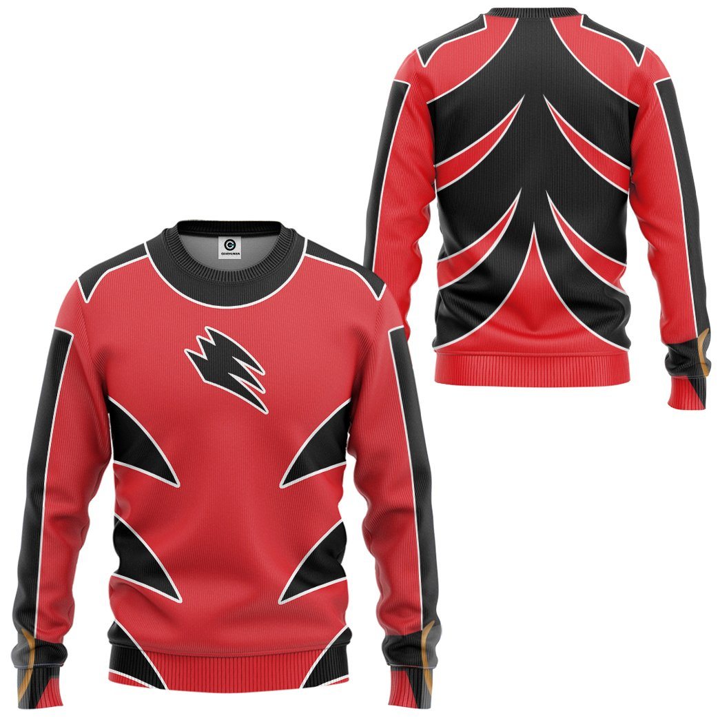 Klothek 3D Power Ranger Jungle Fury Red Ranger Tshirt Hoodie Appare | Price in USA, Best Quality