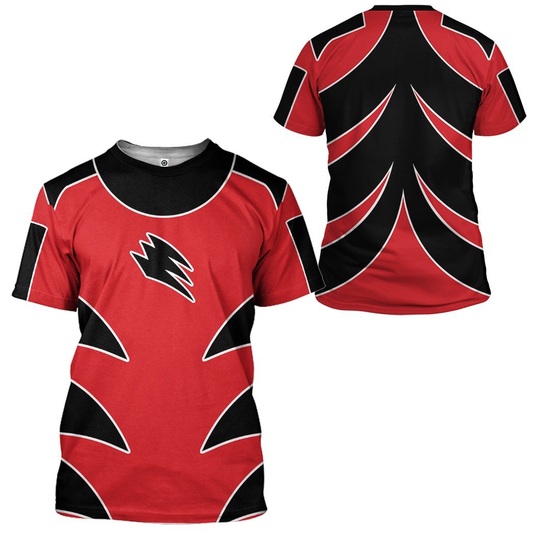 Klothek 3D Power Ranger Jungle Fury Red Ranger Tshirt Hoodie Appare | Price in USA, Best Quality