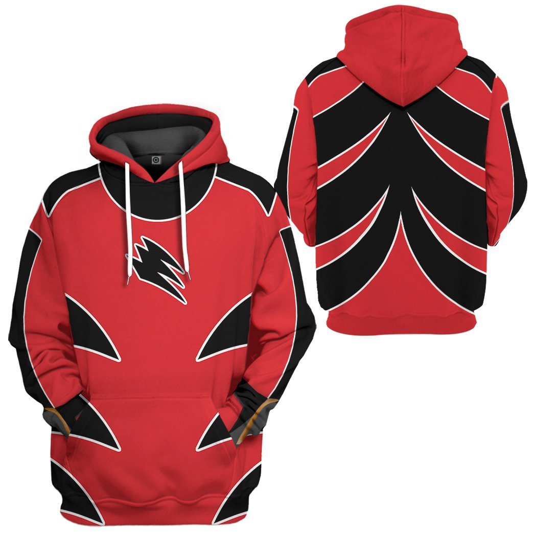 Klothek 3D Power Ranger Jungle Fury Red Ranger Tshirt Hoodie Appare | Price in USA, Best Quality