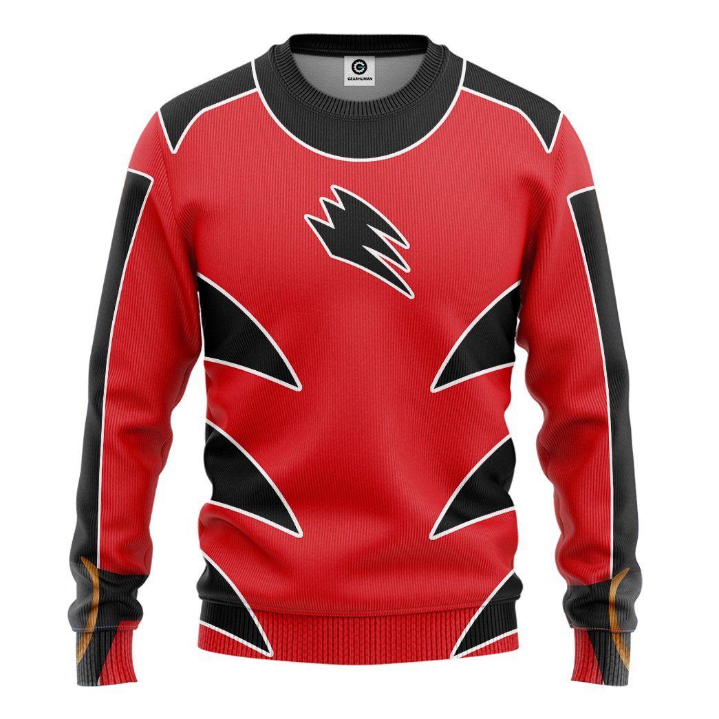 Klothek 3D Power Ranger Jungle Fury Red Ranger Tshirt Hoodie Appare | Price in USA, Best Quality