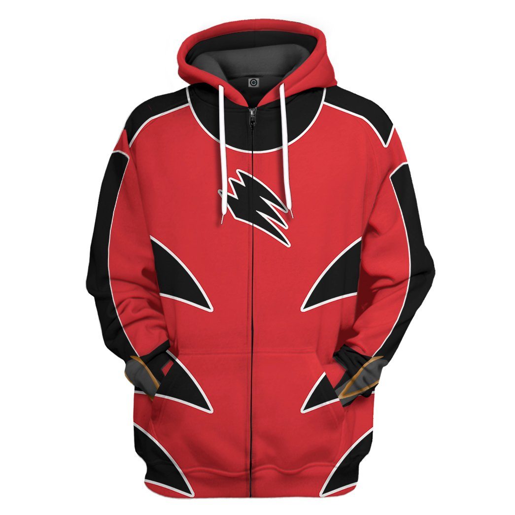 Klothek 3D Power Ranger Jungle Fury Red Ranger Tshirt Hoodie Appare | Price in USA, Best Quality