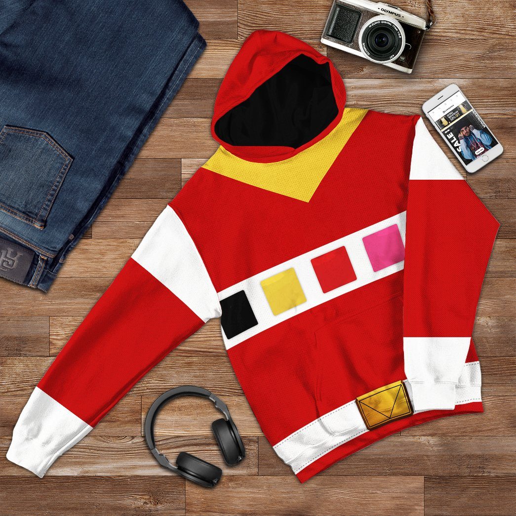 Klothek 3D Power Rangers in Space Red Custom Tshirt Hoodie Apparel | Price in USA, Best Quality