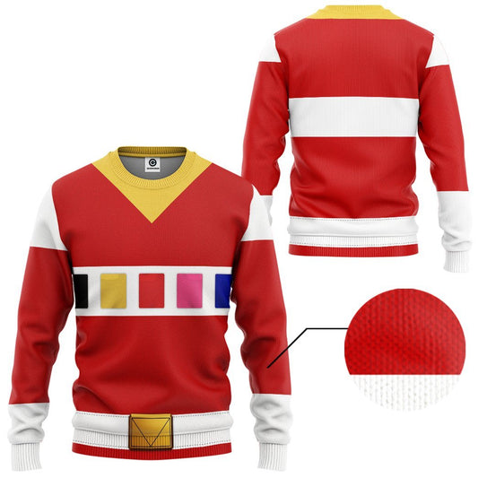 Klothek 3D Power Rangers in Space Red Custom Tshirt Hoodie Apparel | Price in USA, Best Quality