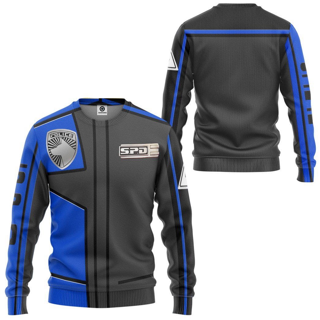 Klothek 3D Power Rangers S.P.D Blue Uniform Tshirt Hoodie Apparel | Price in USA, Best Quality