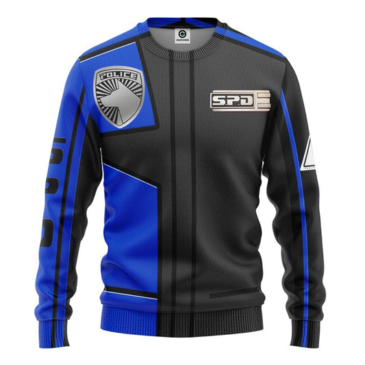 Klothek 3D Power Rangers S.P.D Blue Uniform Tshirt Hoodie Apparel | Price in USA, Best Quality