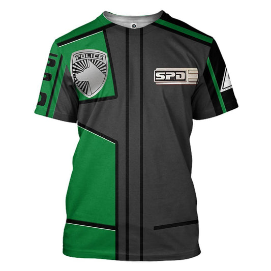 Klothek 3D Power Rangers S.P.D Green Uniform Tshirt Hoodie Apparel | Price in USA, Best Quality