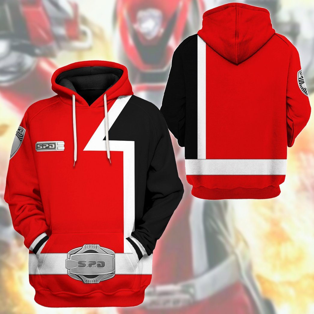 Klothek 3D Power Rangers SPD Red Tshirt Hoodie Apparel | Price in USA, Best Quality