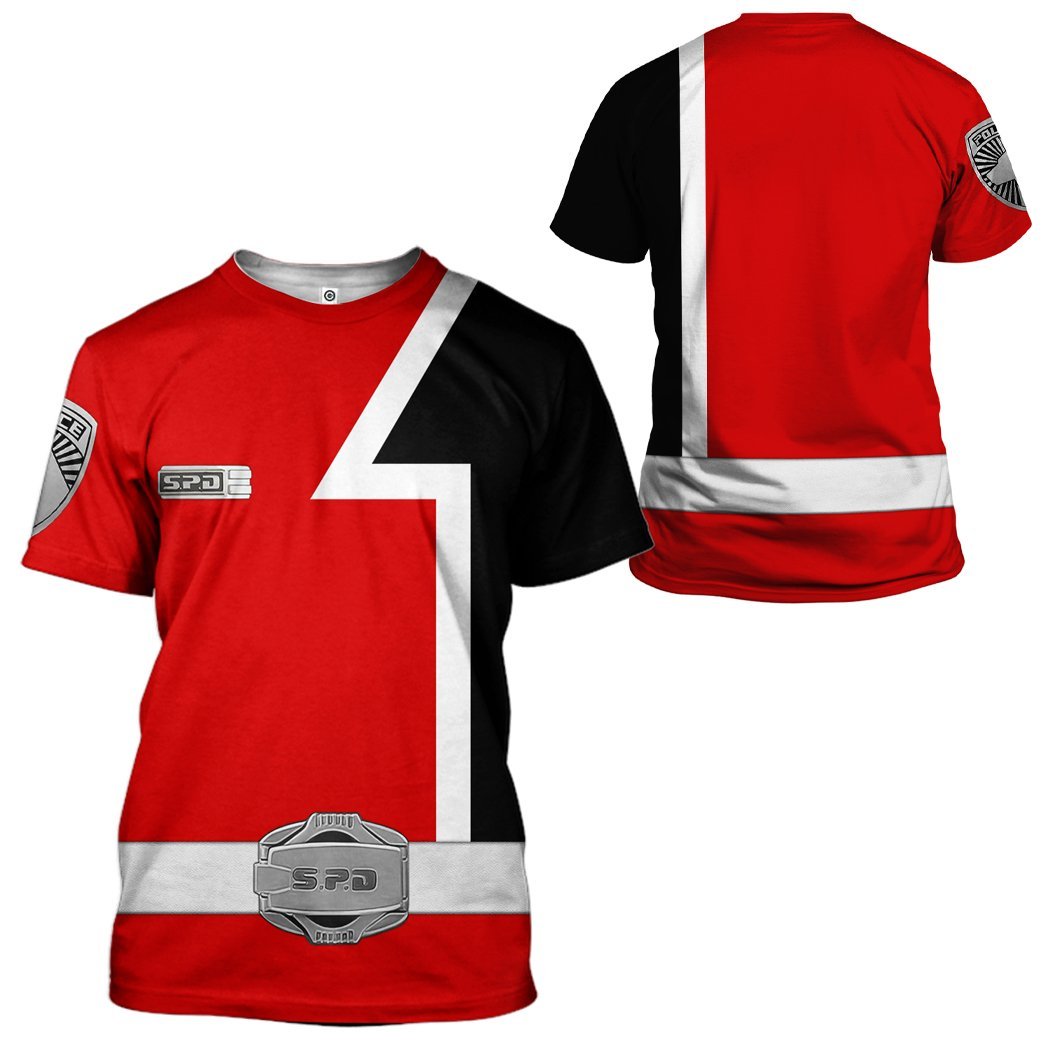 Klothek 3D Power Rangers SPD Red Tshirt Hoodie Apparel | Price in USA, Best Quality