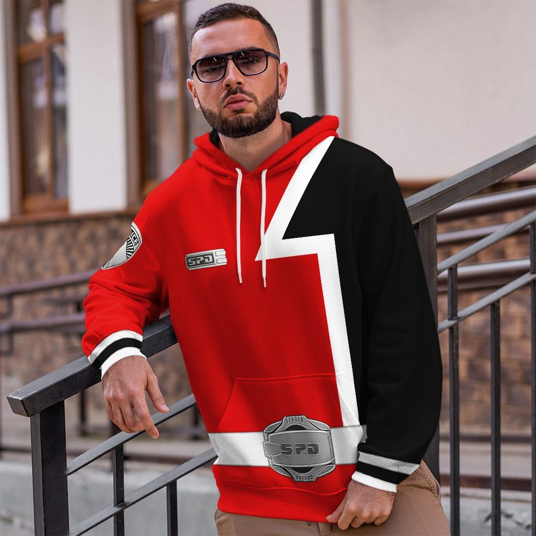 Klothek 3D Power Rangers SPD Red Tshirt Hoodie Apparel | Price in USA, Best Quality